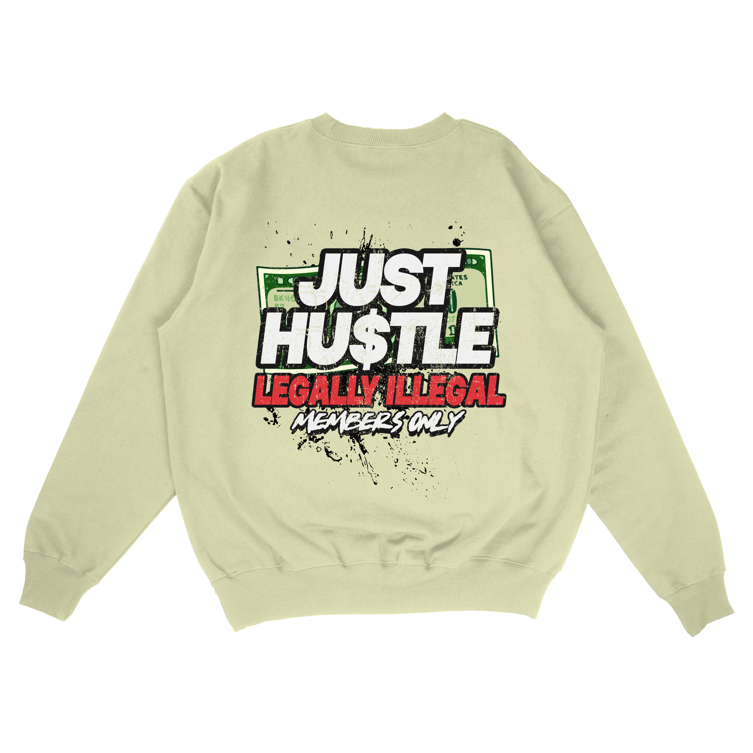 Men's Just Hustle Crew Sweatshirt
