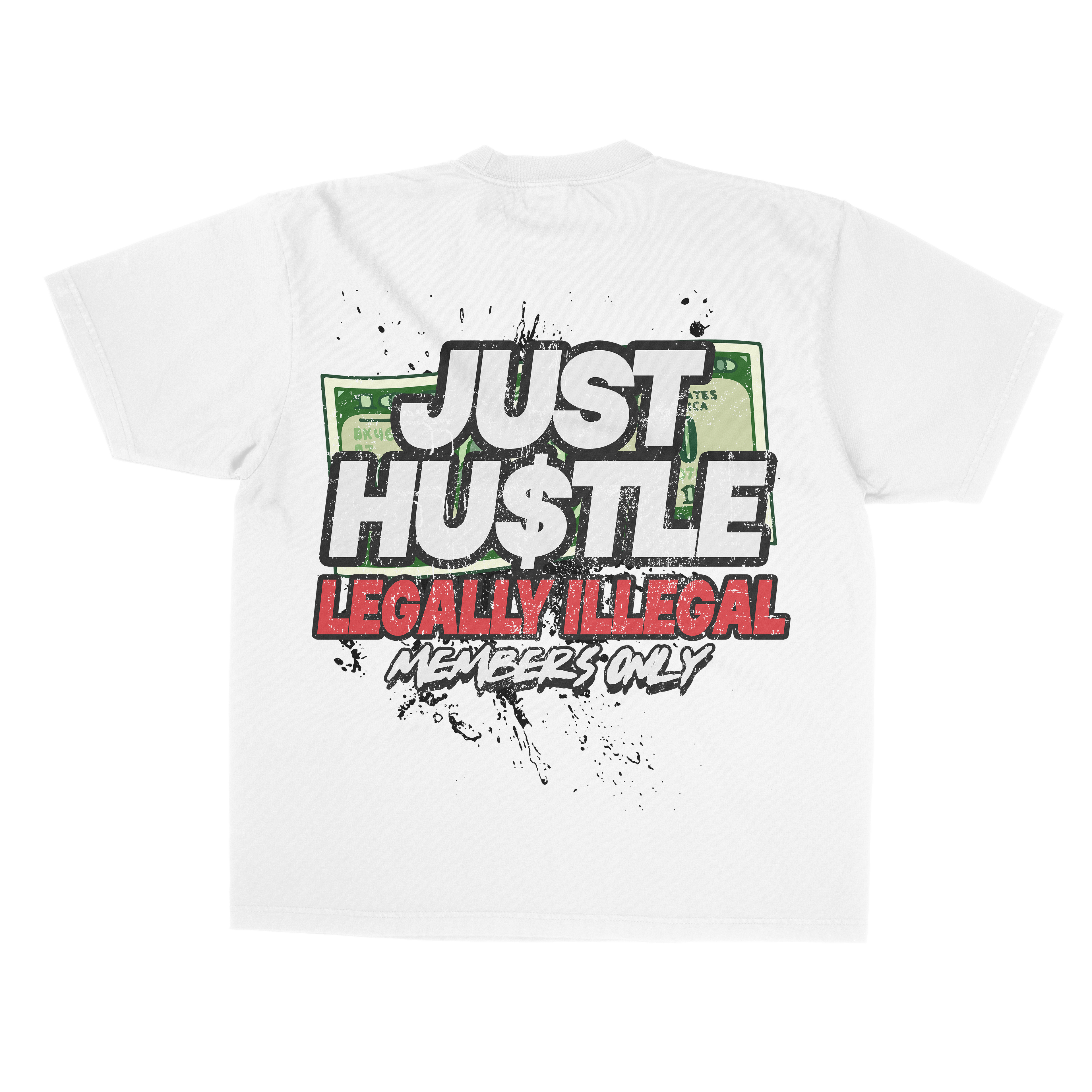 Just Hustle Graphic Tee - Heavyweight