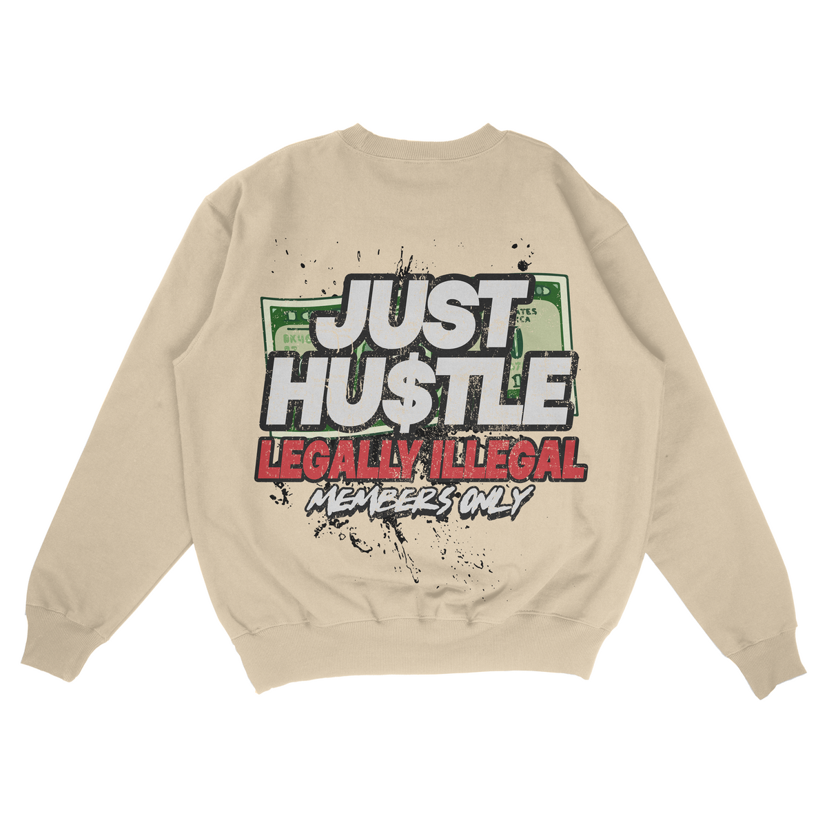 Men's Just Hustle Crew Sweatshirt