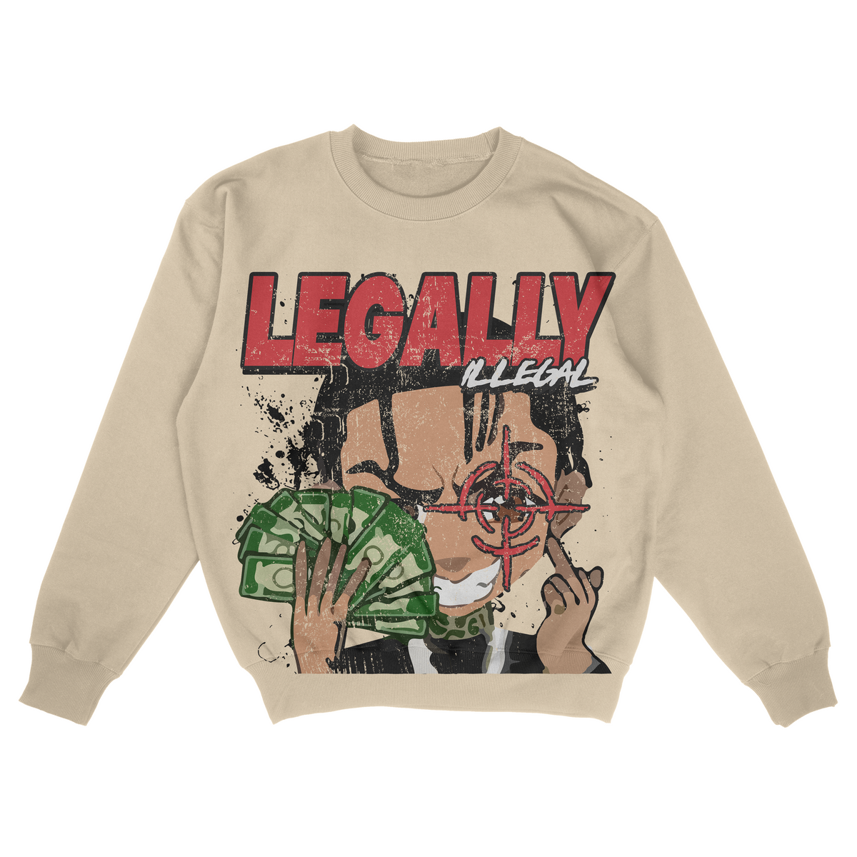 Men's Just Hustle Crew Sweatshirt